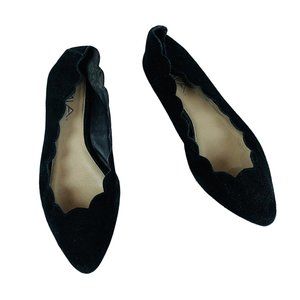 MIA Flats Women's Size 9 M Abie Black Suede Scalloped Edge Shoes